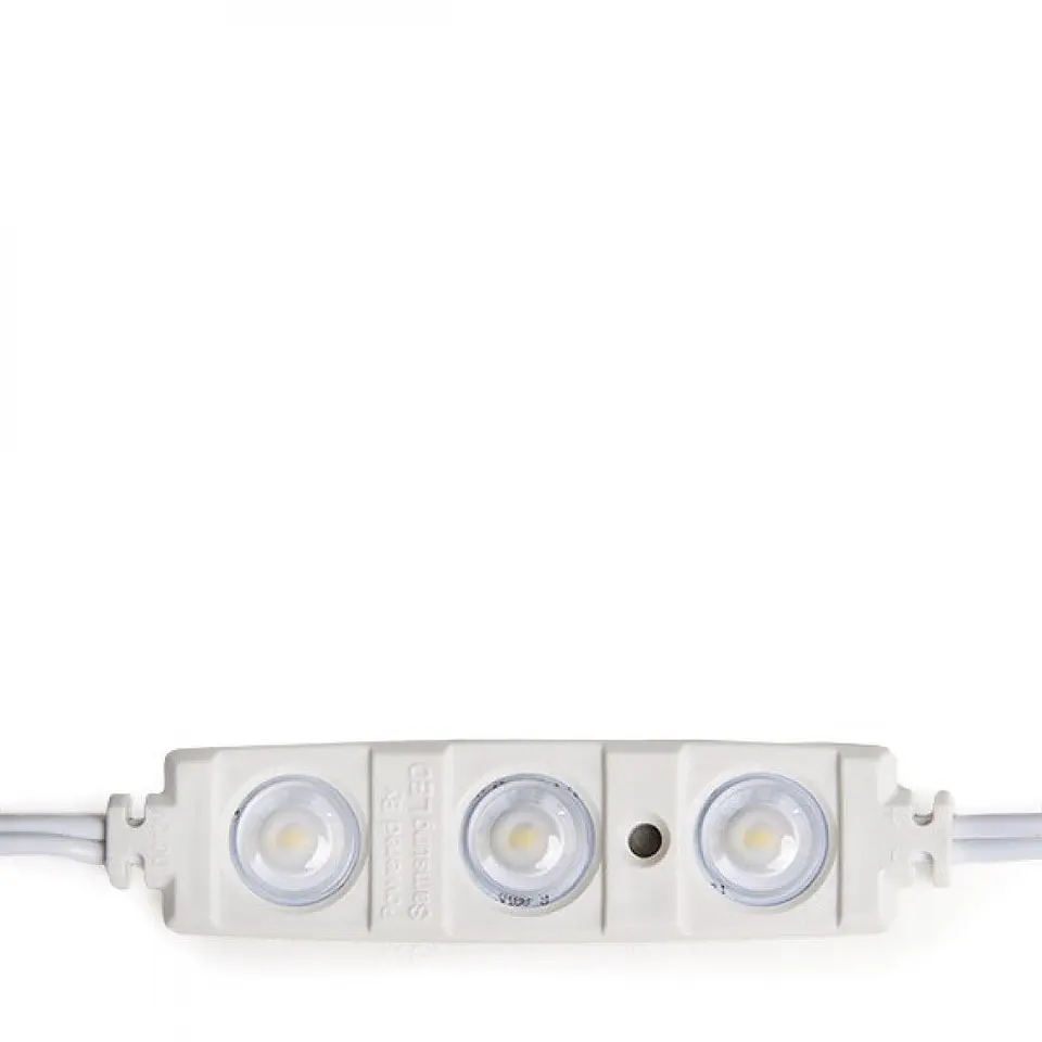 MÃ³dulo 1.3W 122Lm 2700ÂºK 3 LEDs PRO 5630 Injetado IP67 Ãptico 50.000H [RA-BL-5630W03-LENS-R-WW] 2