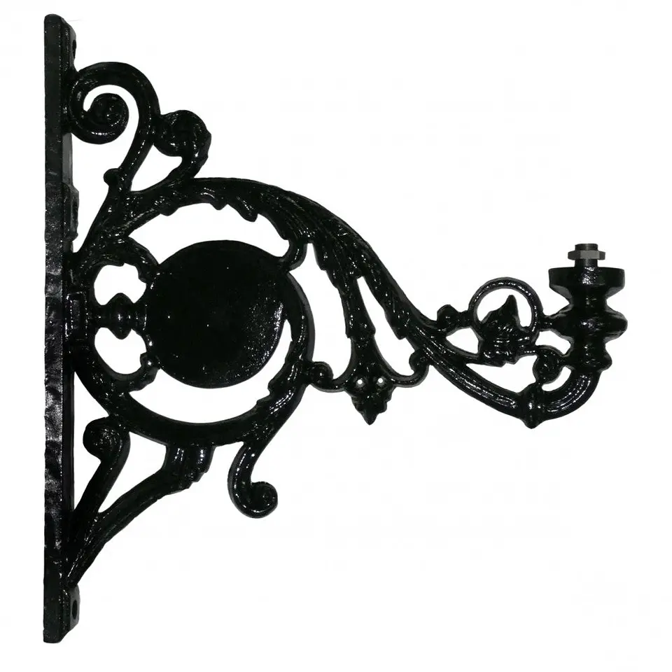 Wall Arm FernandinÃ£o 650Mm Forjado AlumÃ­nioÂ Pintado Preto 1
