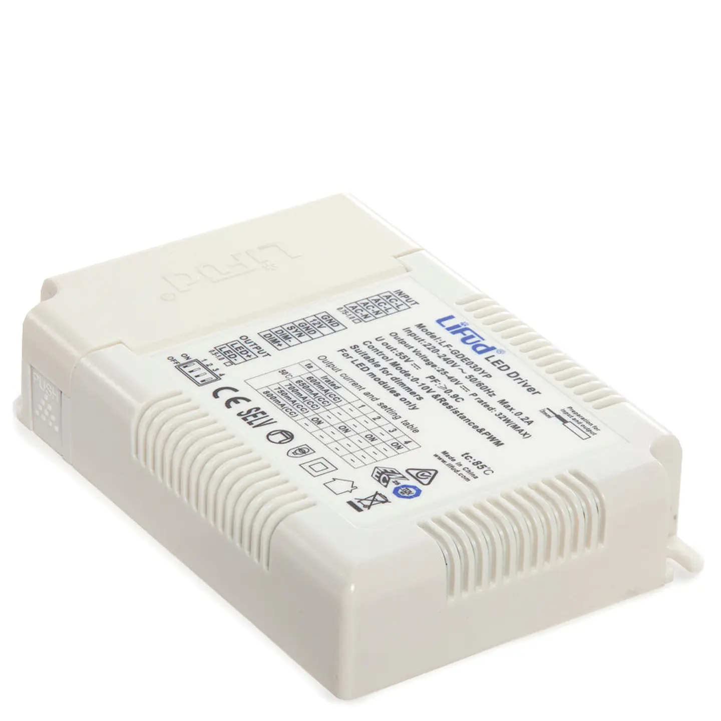 Driver Lifud 38-42W Ac220-240V 3 En 1 Dim (0-10V/Pwm/Rx) Flicker Free + Dip 2