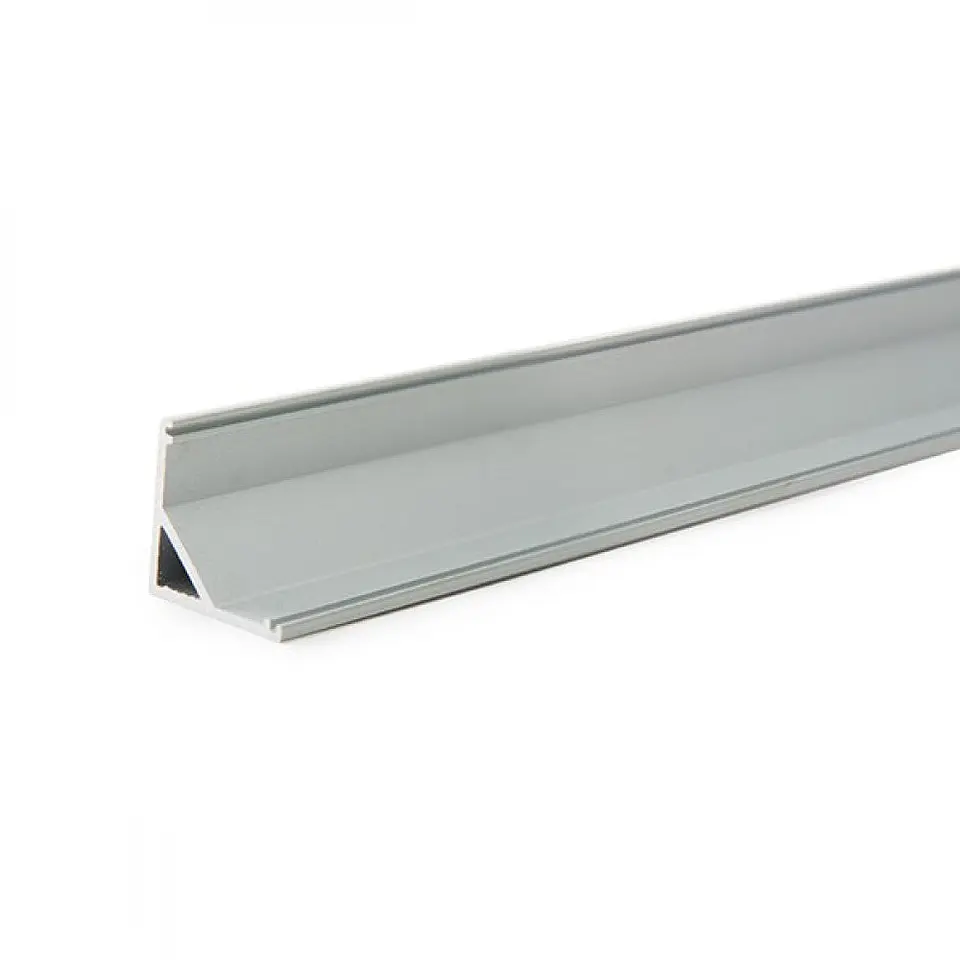 Perfil AlumÃ­nio Para AÂ Tira LED Led InstalaÃ§Ã£o Cantos - DifusorÂ Leitoso X 2M 2