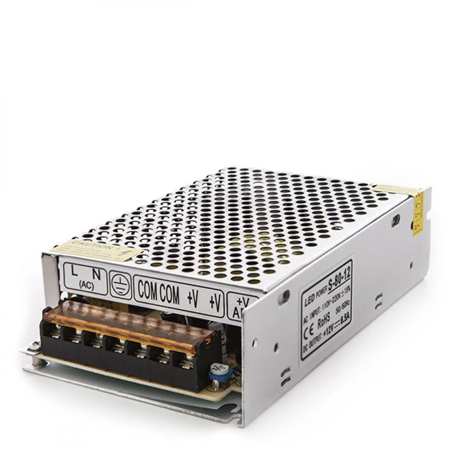 Transformador LED 230VAC/12VDC 80W 6,5A IP20 1