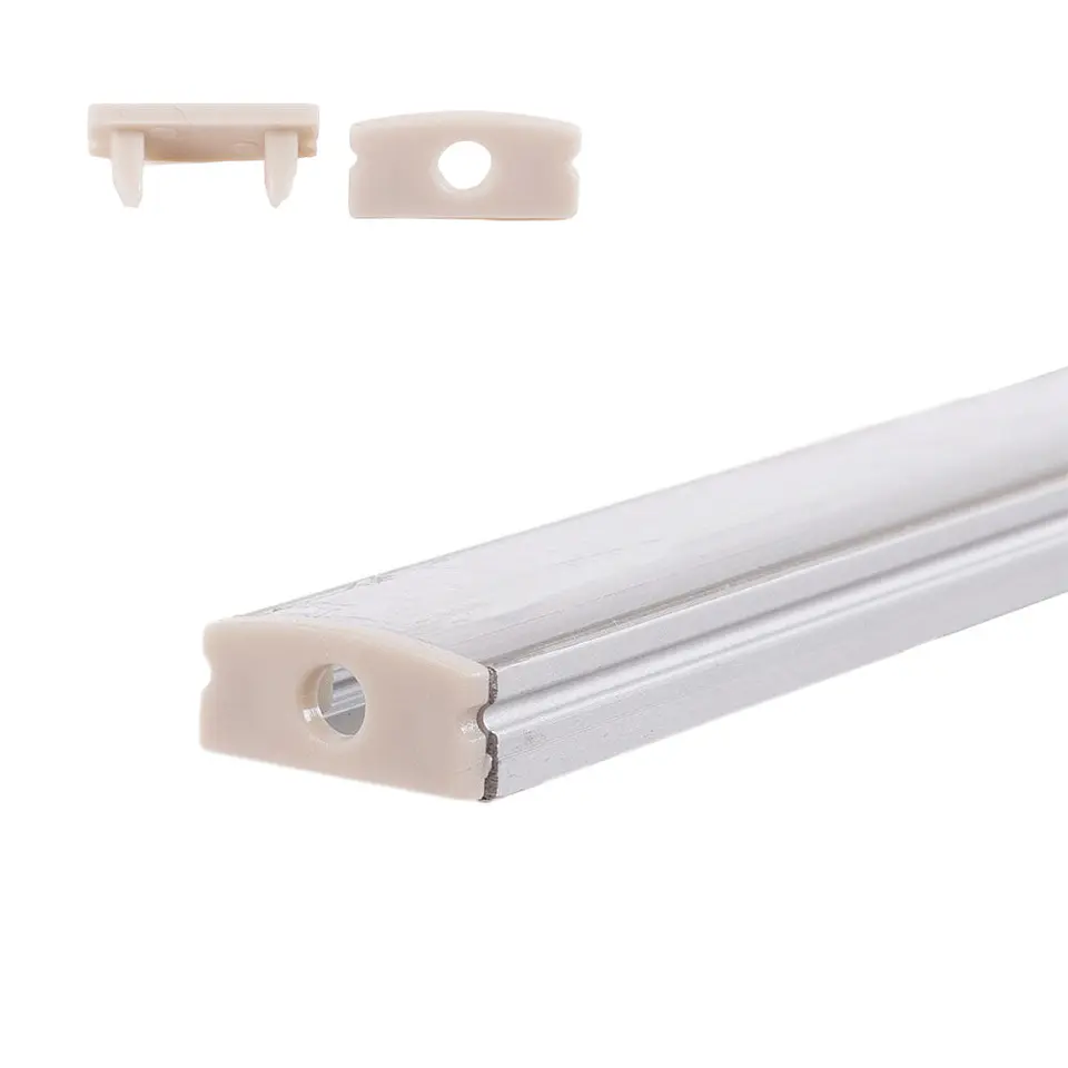 Perfil AlumÃ­nio Para AÂ Tira LED Led Difusor Transparente Lle-A1707-T X 2M 2