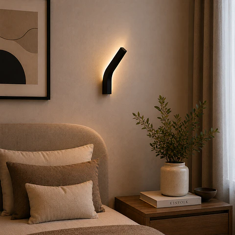 Luz De muroe E14 Preto (Sem Lampada) Layla [HO-E14WALLLIGHT-C-B]