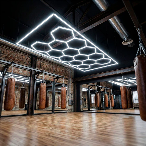 LED Hexagonal - 6000K - 14 Hexagonos + Retnngulo 5m