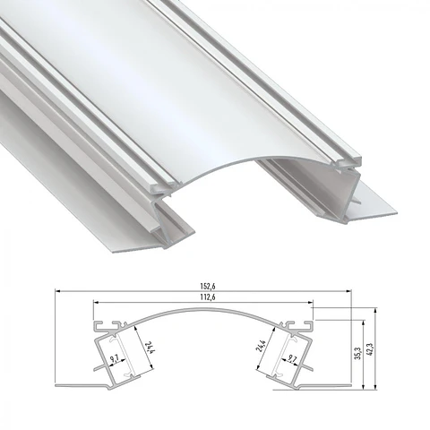 Perfil Aluminio Veda 2,02M