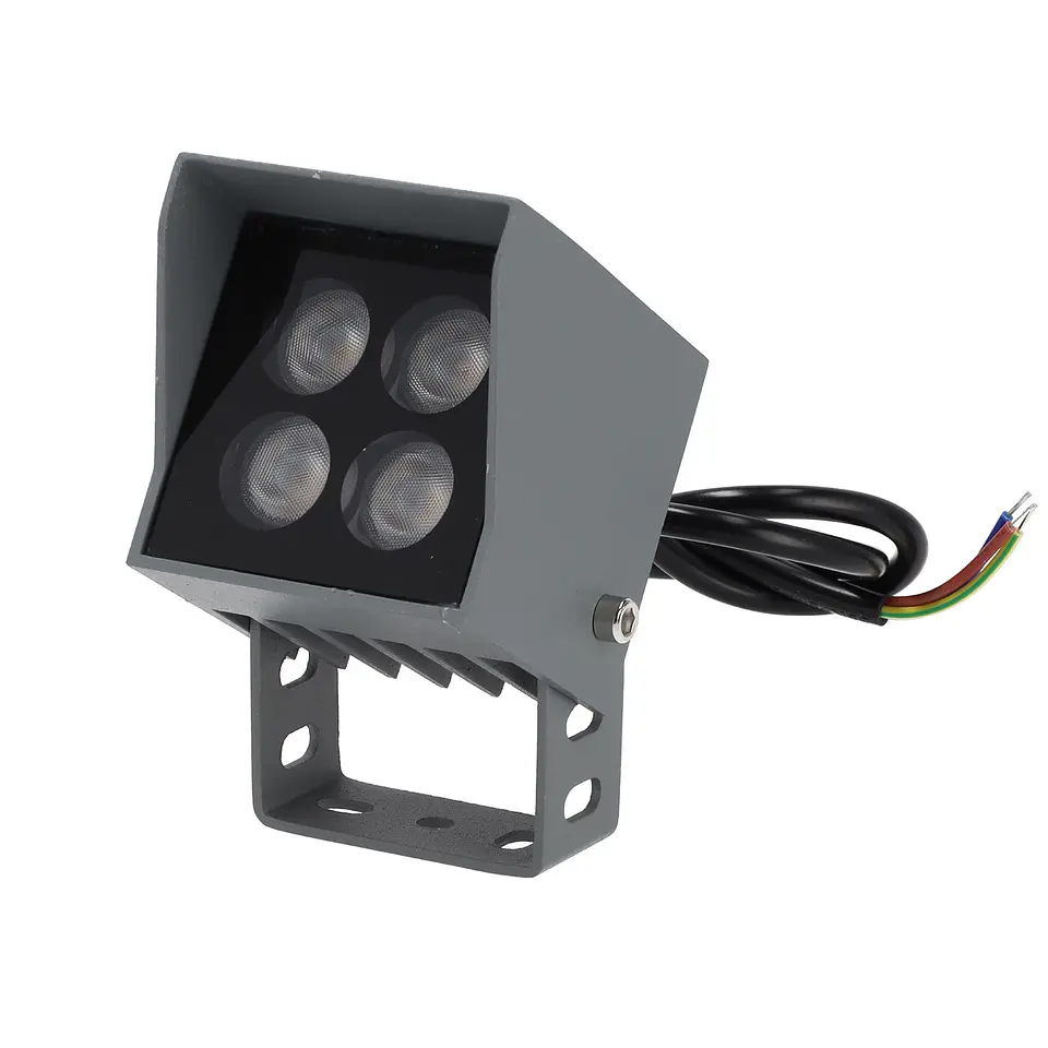 Refletor LED de 4W IP65 2700K com estaca para jardim, acabamento cinza 2