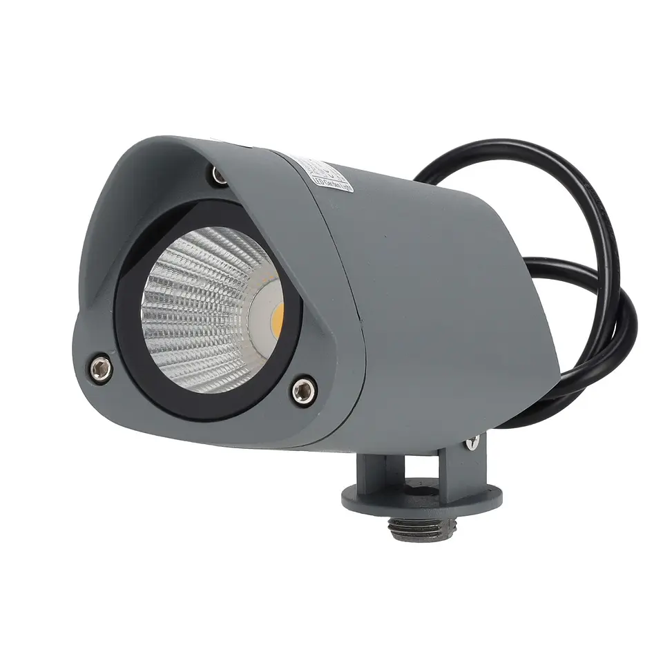 Refletor LED de 7W IP65 2700K com estaca para jardim, acabamento cinza 2