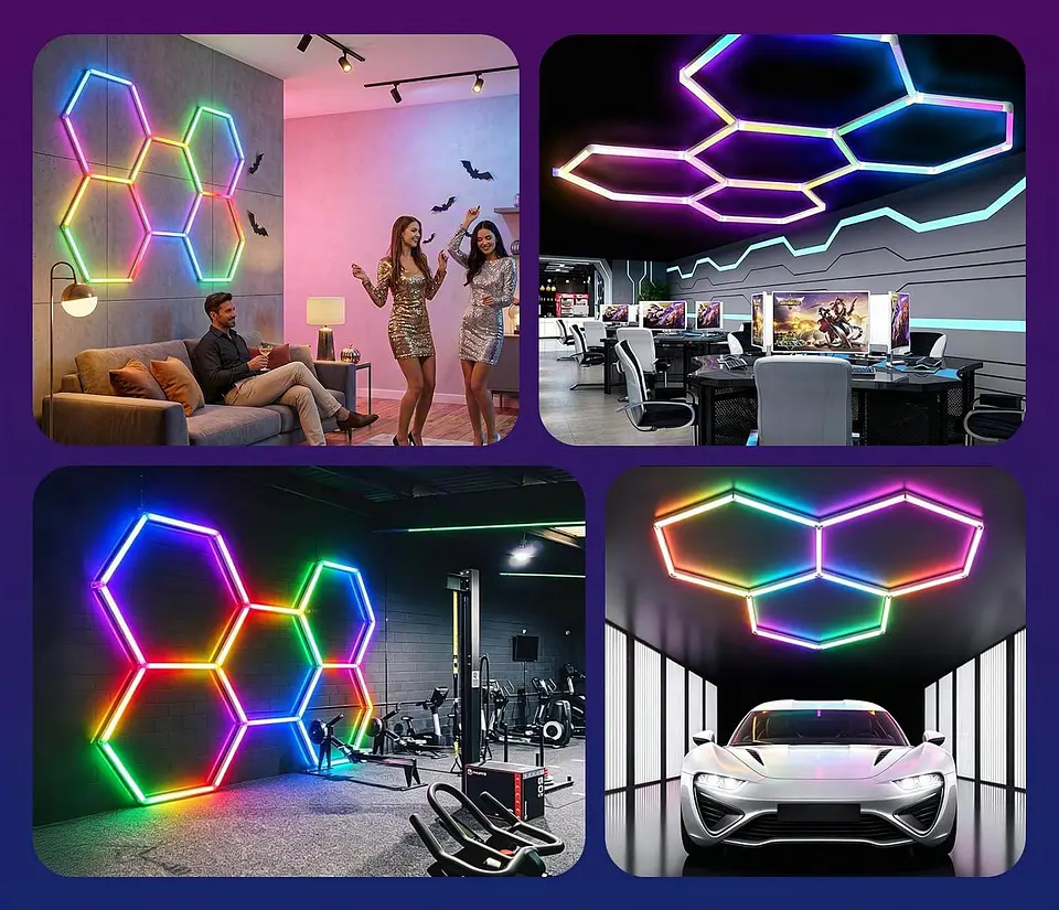 Kit Led RGB 5 Hexagonos 2