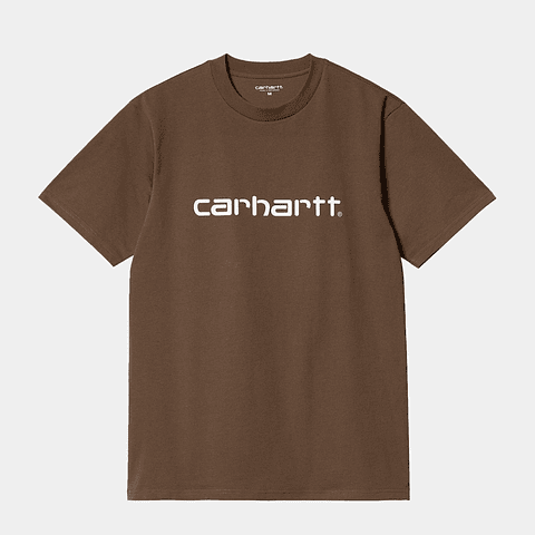 S/S SCRIPT T-SHIRT (TAMARIND/WHITE)