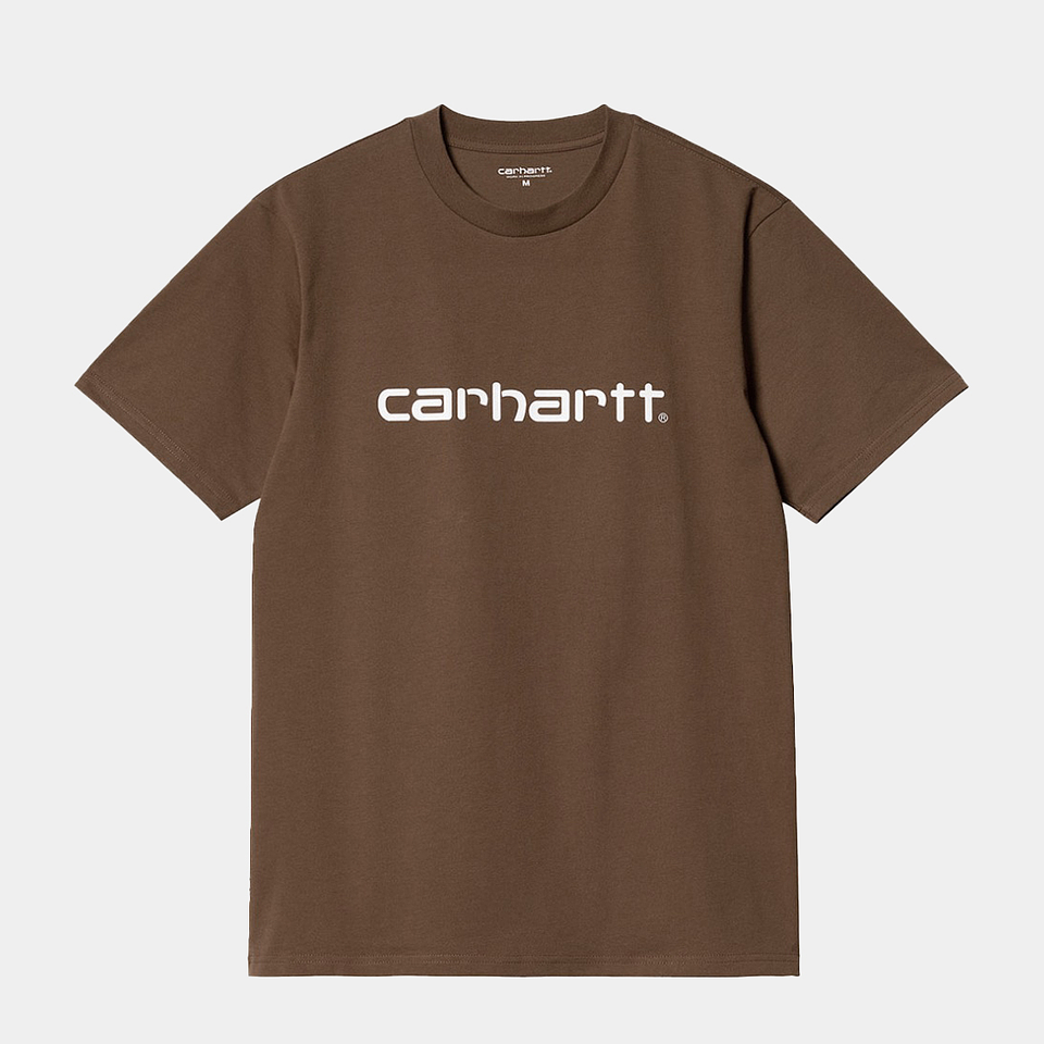 S/S SCRIPT T-SHIRT (TAMARIND/WHITE) 1