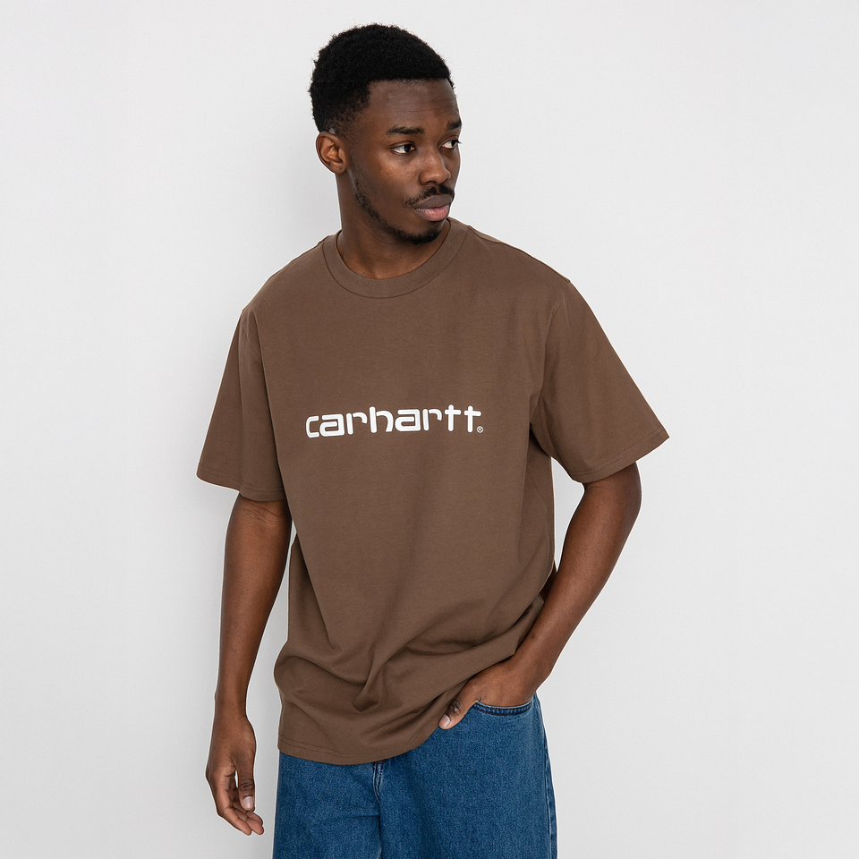 S/S SCRIPT T-SHIRT (TAMARIND/WHITE) 2