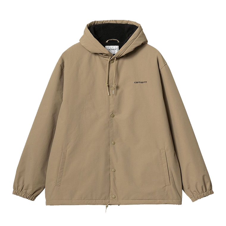 Hooded Coach Jacket UNISEX Leather/ Black 1