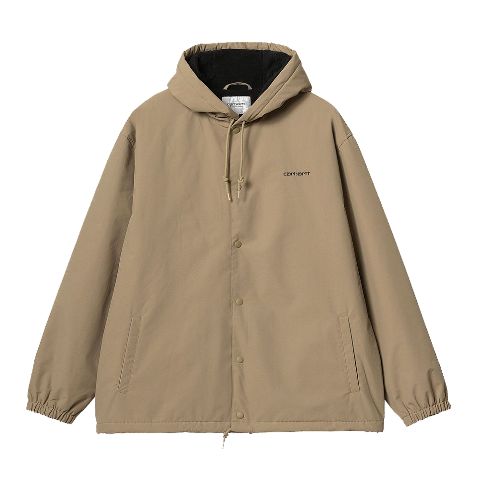 Hooded Coach Jacket UNISEX Leather/ Black 1