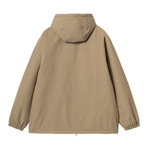 Hooded Coach Jacket UNISEX Leather/ Black