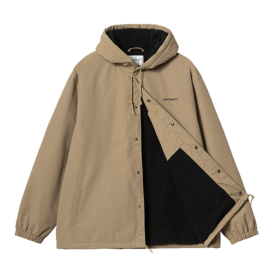 Hooded Coach Jacket UNISEX Leather/ Black 3