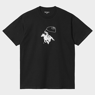 S/S LASSO T-SHIRT (black/white)