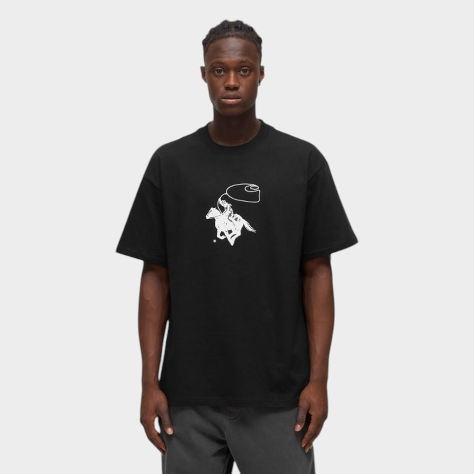 S/S LASSO T-SHIRT (black/white) 2