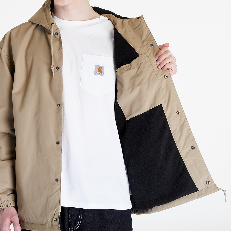 Hooded Coach Jacket UNISEX Leather/ Black 5