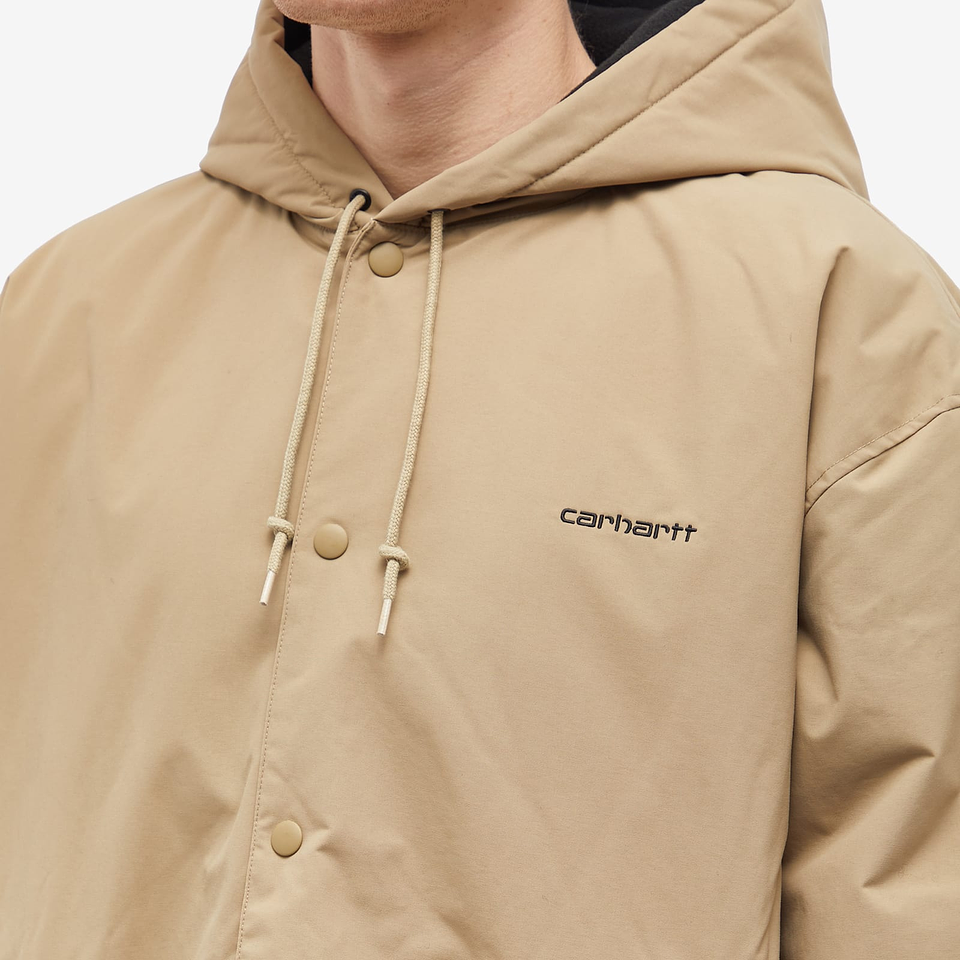 Hooded Coach Jacket UNISEX Leather/ Black 6