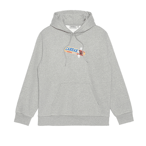 HOODED CHOCOLATE BAR SWEATSHIRT (Grey Heather) 