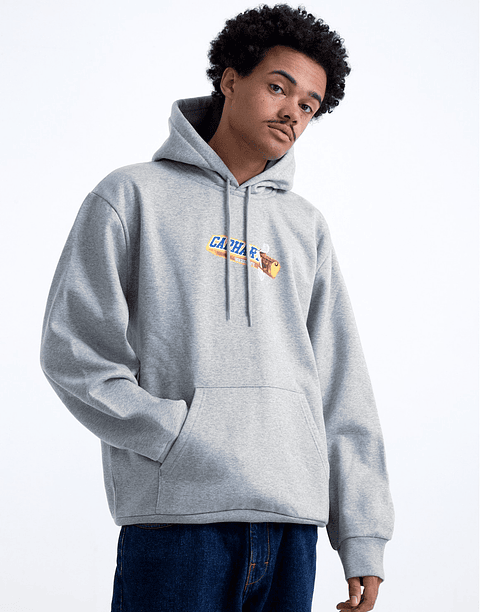 HOODED CHOCOLATE BAR SWEATSHIRT (Grey Heather) 