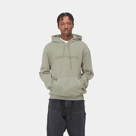 HOODED SWEAT DUSTER (GREEN)