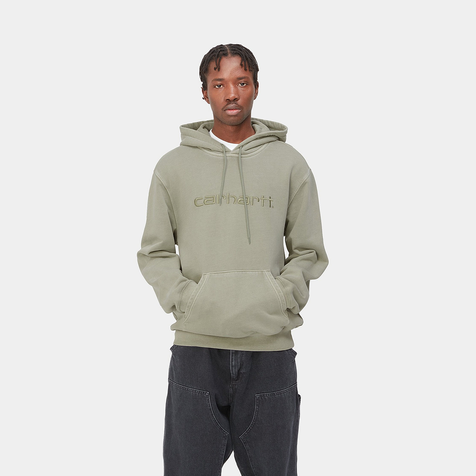 HOODED SWEAT DUSTER (GREEN) 2