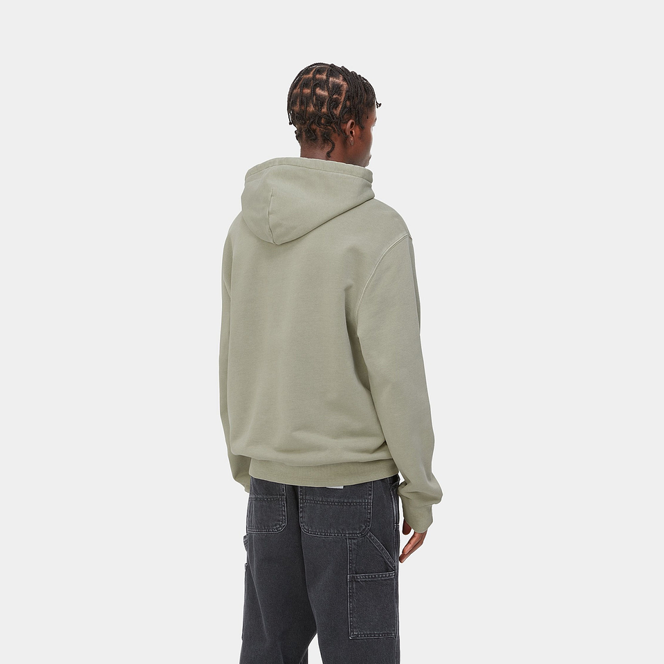 HOODED SWEAT DUSTER (GREEN) 3