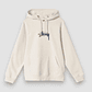 Stock Appliqué Hoodie (beige/navy blue) - Thumbnail 1