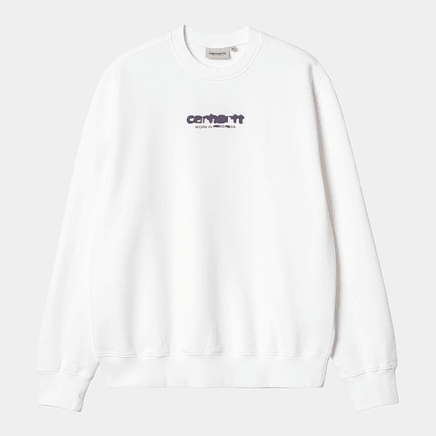 SWEAT INK BLEED WHITE/TYRIAN