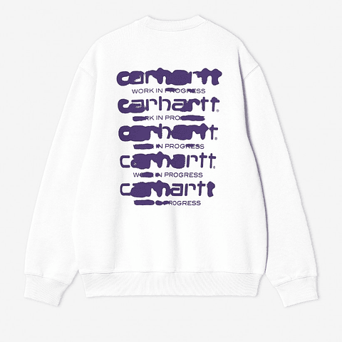 SWEAT INK BLEED WHITE/TYRIAN