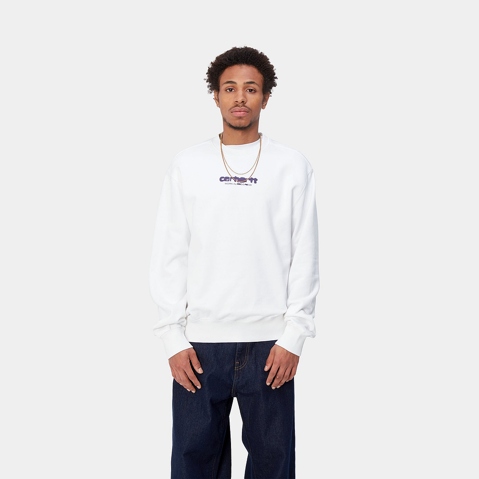 SWEAT INK BLEED WHITE/TYRIAN 3