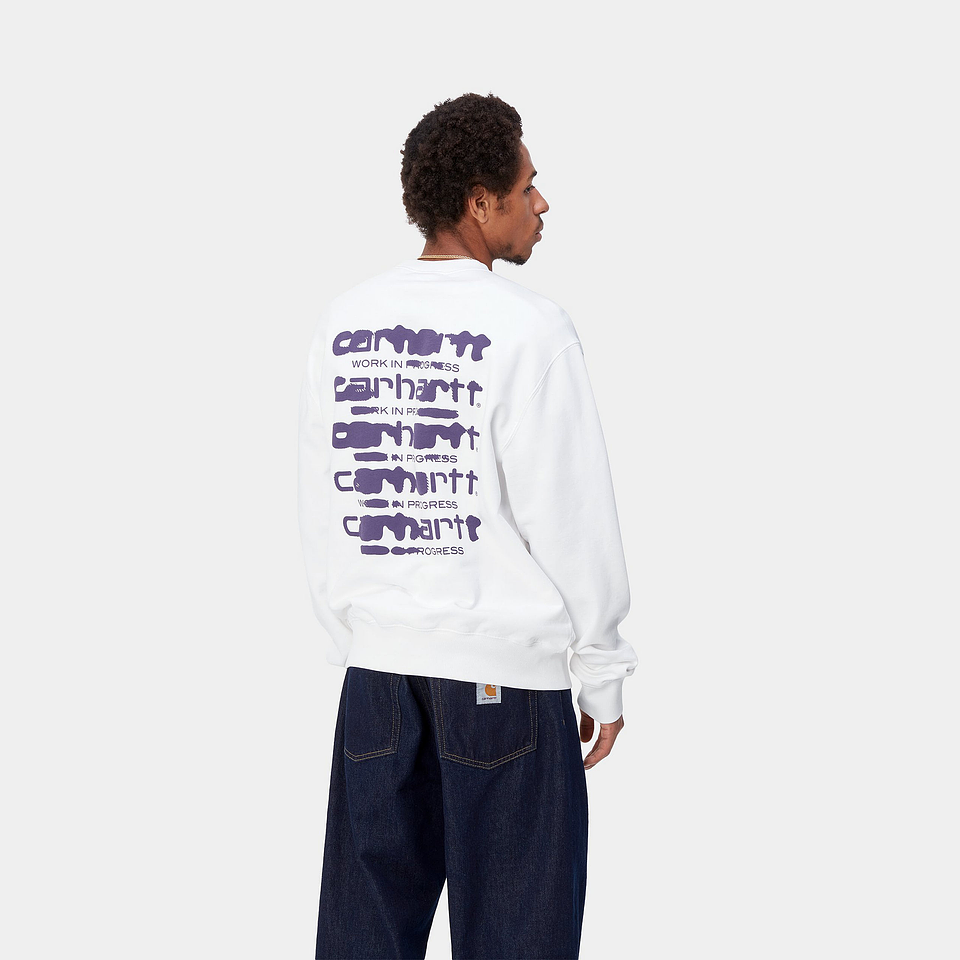 SWEAT INK BLEED WHITE/TYRIAN 4