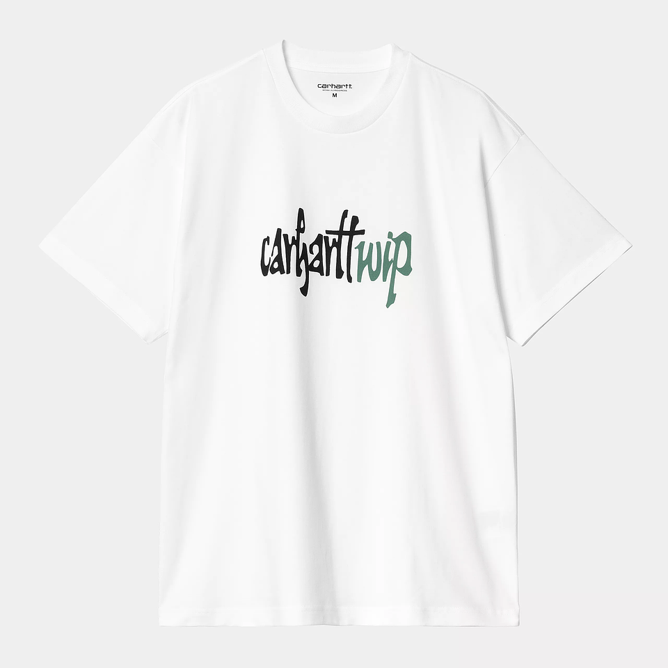 S/S Brush WIP T-Shirt (White) 1