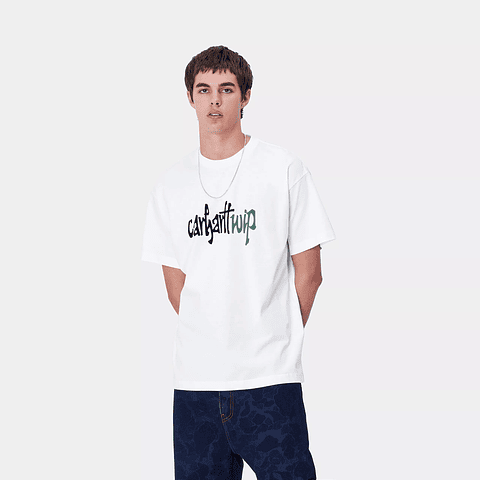 S/S Brush WIP T-Shirt (White)