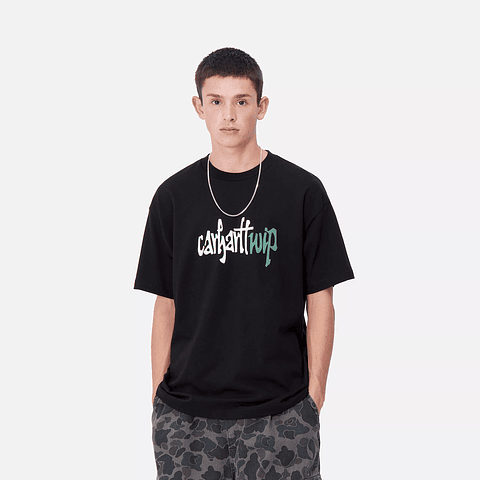 S/S Brush WIP T-Shirt (Black)