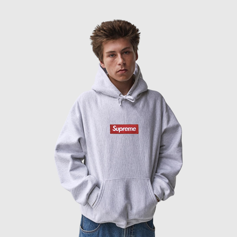 SUPREME SPAIN BOX LOGO (CINZA)  3