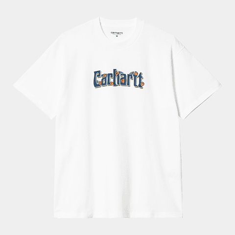 S/S SPIN SCRIPT T-SHIRT (BRANCO)