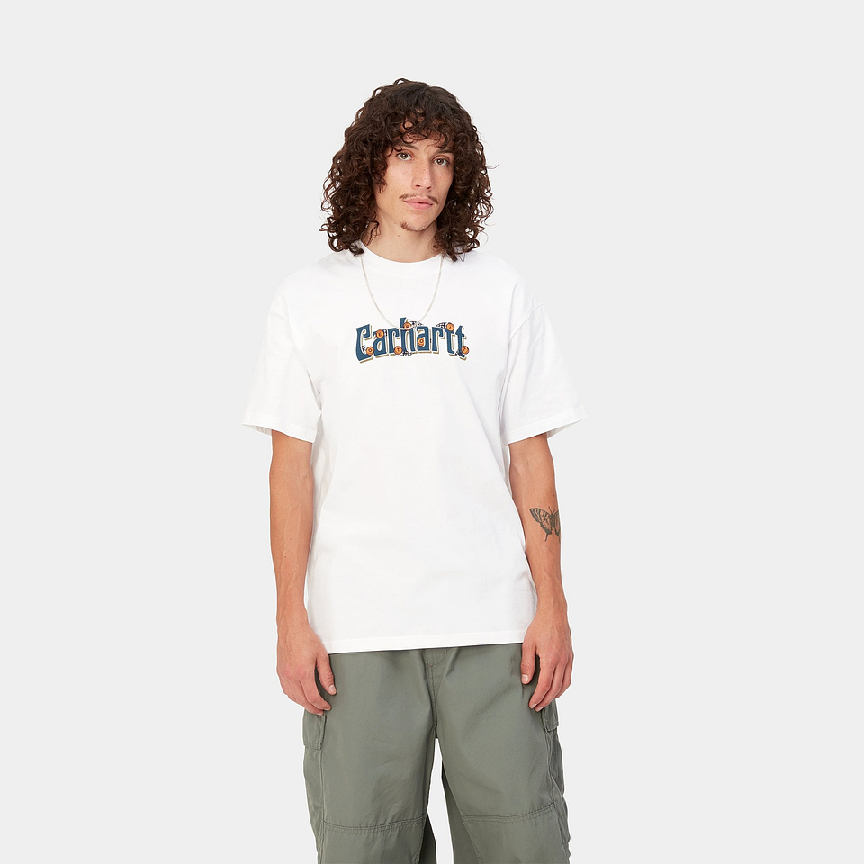 S/S SPIN SCRIPT T-SHIRT (BRANCO) 2