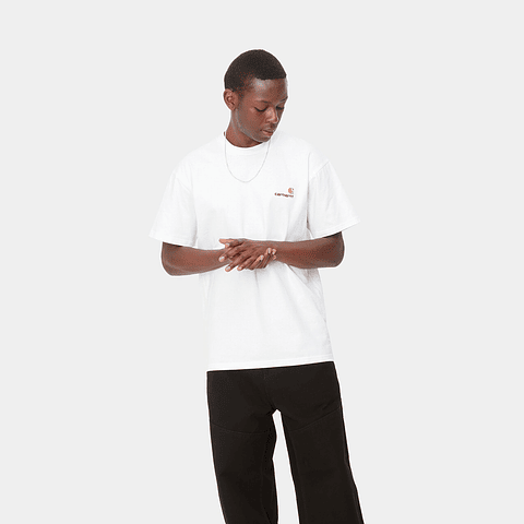 S/S AMERICAN SCRIPT T-SHIRT (WHITE)