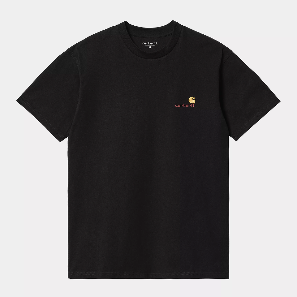 S/S AMERICAN SCRIPT T-SHIRT (BLACK)  1