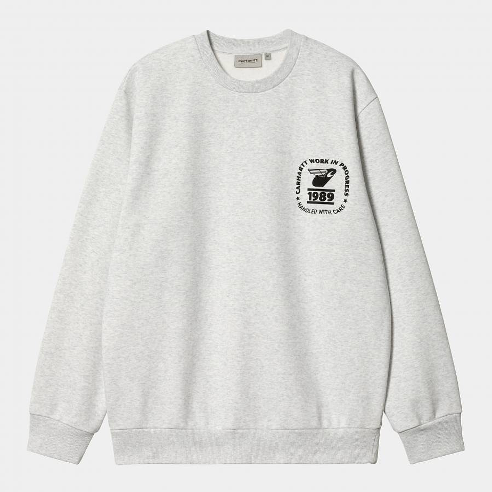 STAMP STATE SWEAT - ASH HEATHER / BLACK 1