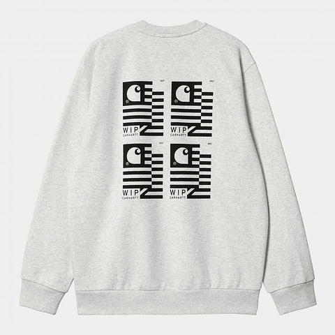 STAMP STATE SWEAT - ASH HEATHER / BLACK