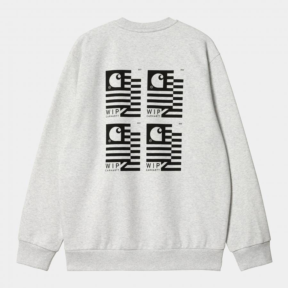 STAMP STATE SWEAT - ASH HEATHER / BLACK 2