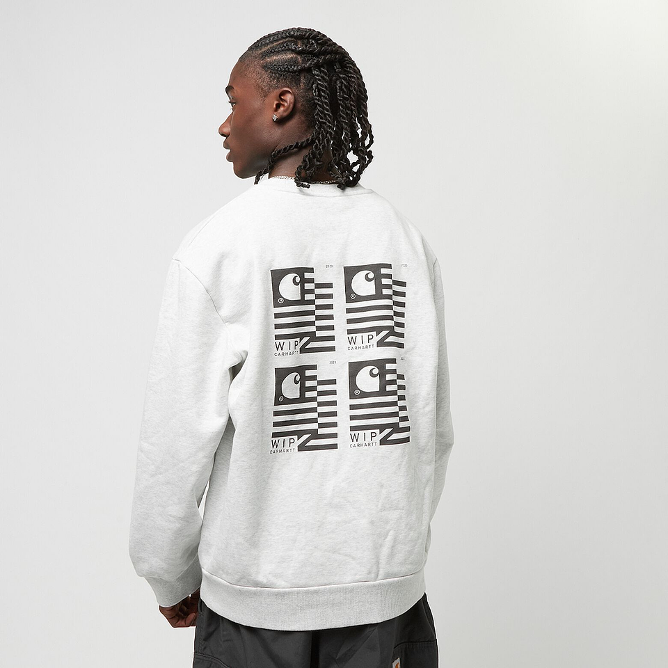 STAMP STATE SWEAT - ASH HEATHER / BLACK 3