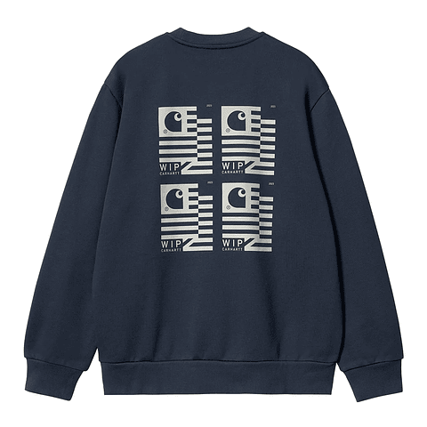 STAMP STATE SWEAT BLUE/GREY