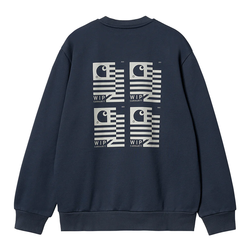 STAMP STATE SWEAT BLUE/GREY 1