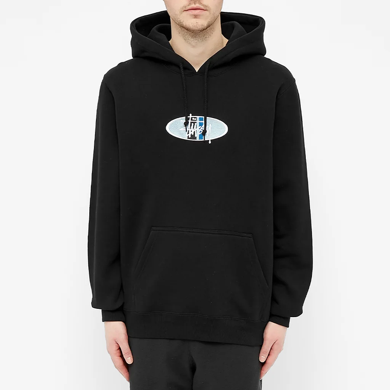 Oval Stock Logo Hoodie  (black) 3