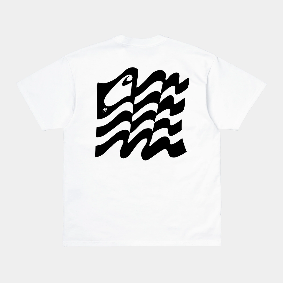 S/S Wavy State T-Shirt (White) 1