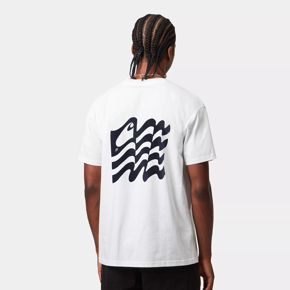 S/S Wavy State T-Shirt (White) 4